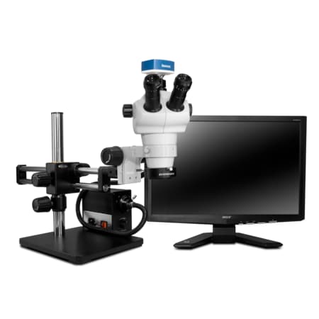 Scienscope NZ Stereo Trinocular With Fiber-Optic LED Light On Dual Arm Stand NZ-PK10-AN